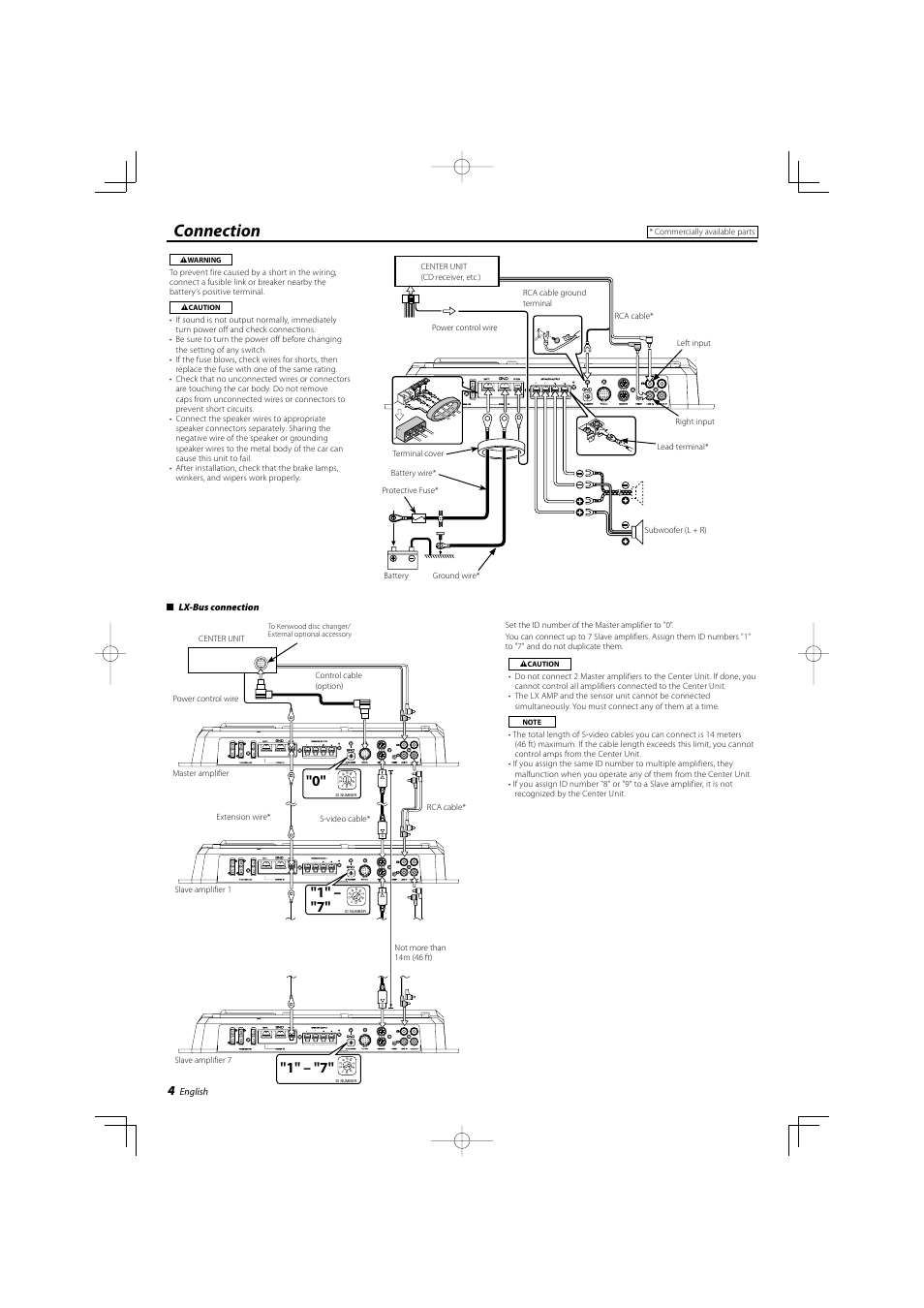 Connection | Kenwood 25th Anniversary Products XXV-03A User Manual | Page 4 / 28