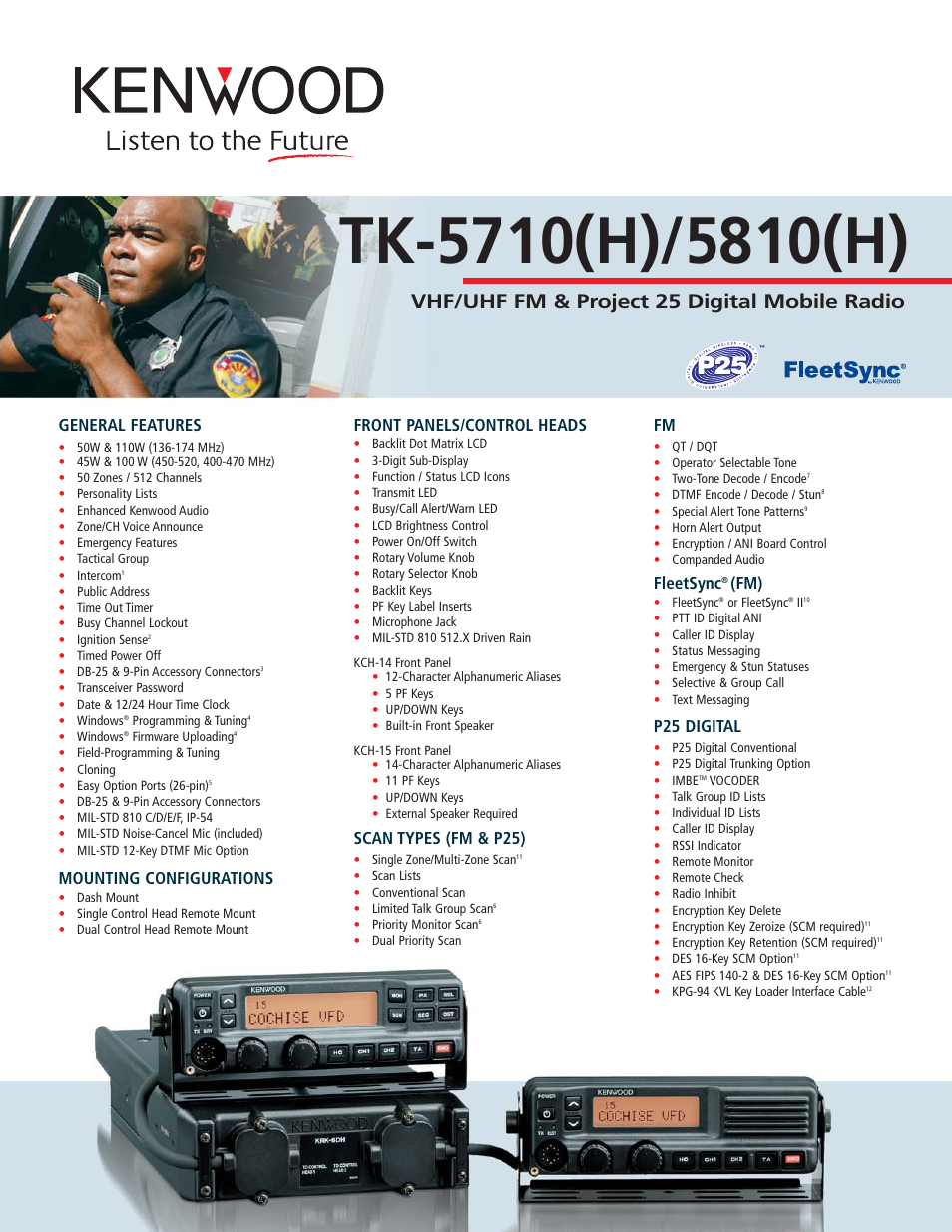 Kenwood FleetSync TK-5710(H) User Manual | 2 pages