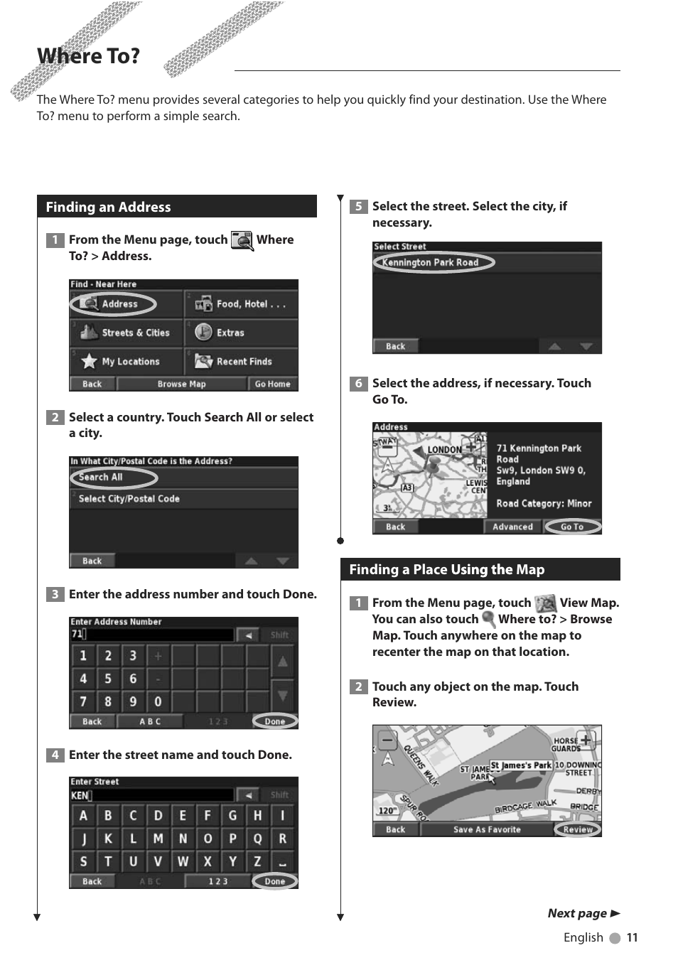 Where to | Kenwood DNX5240BT User Manual | Page 11 / 28