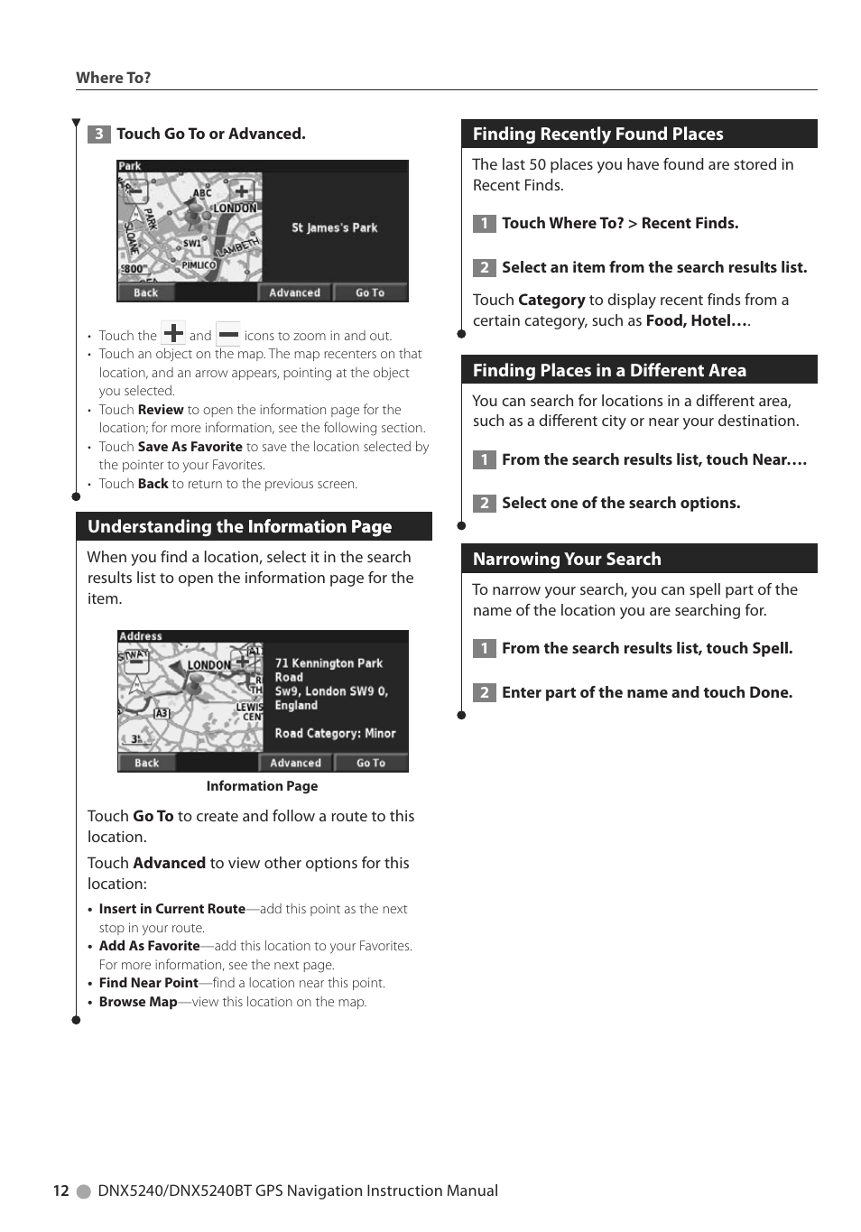 Kenwood DNX5240BT User Manual | Page 12 / 28