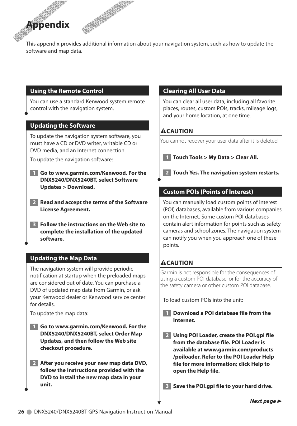 Appendix | Kenwood DNX5240BT User Manual | Page 26 / 28