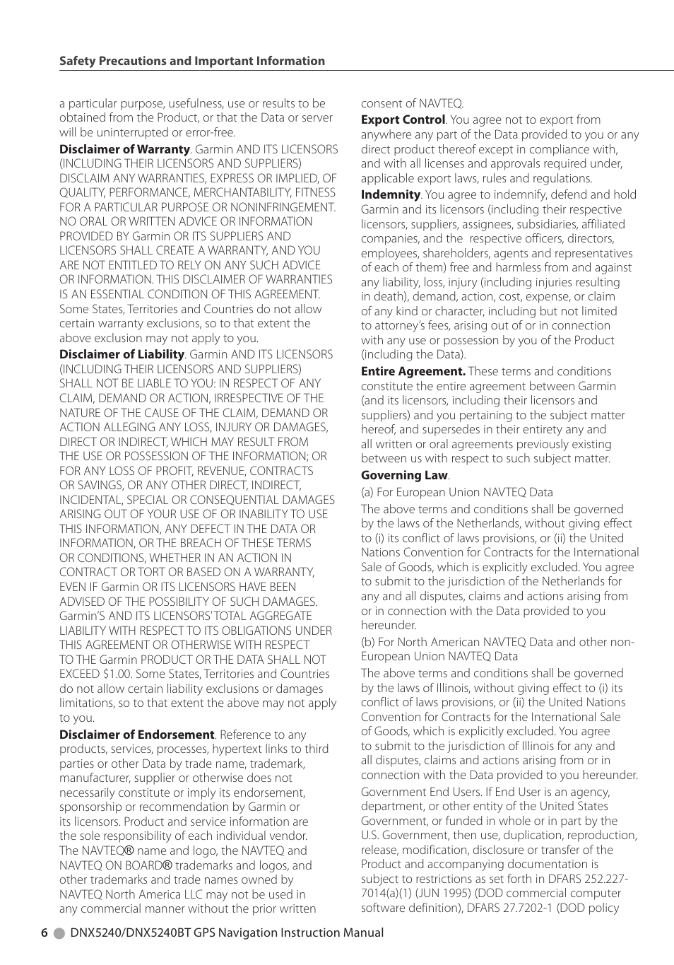 Kenwood DNX5240BT User Manual | Page 6 / 28