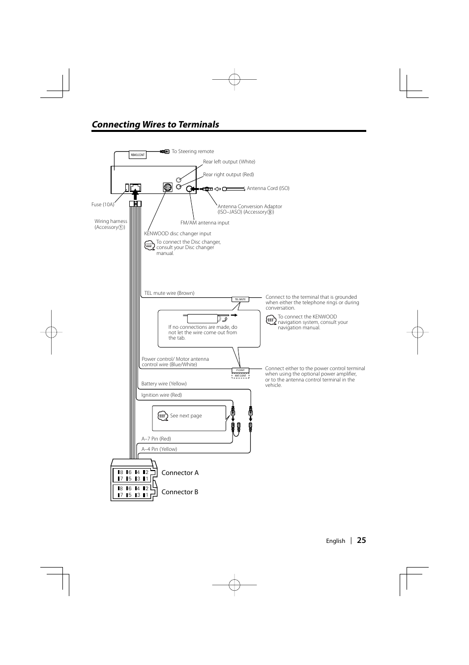 Connecting wires to terminals | Kenwood KDC-5027 EN User Manual | Page 25 / 32