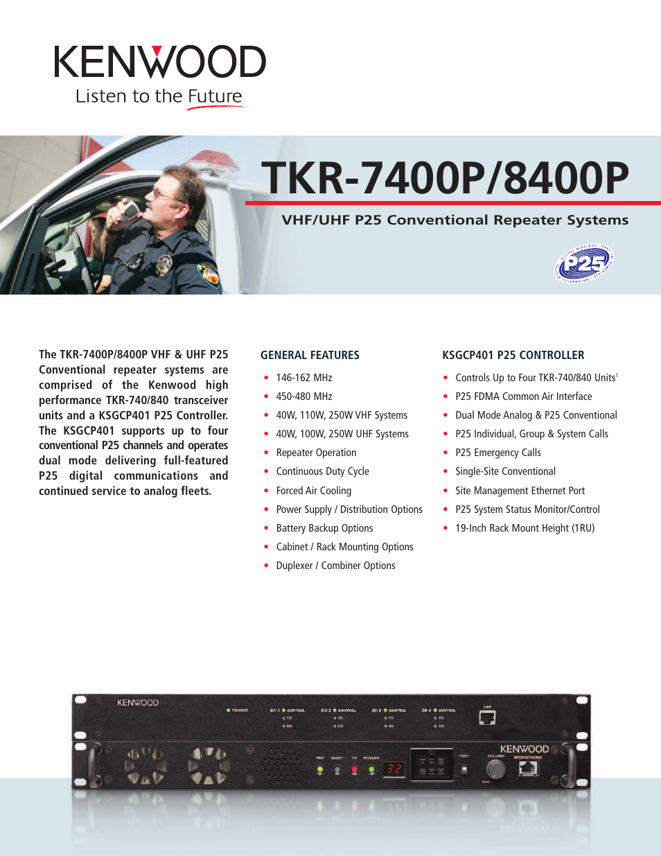 Kenwood TKR-8400P User Manual | 2 pages