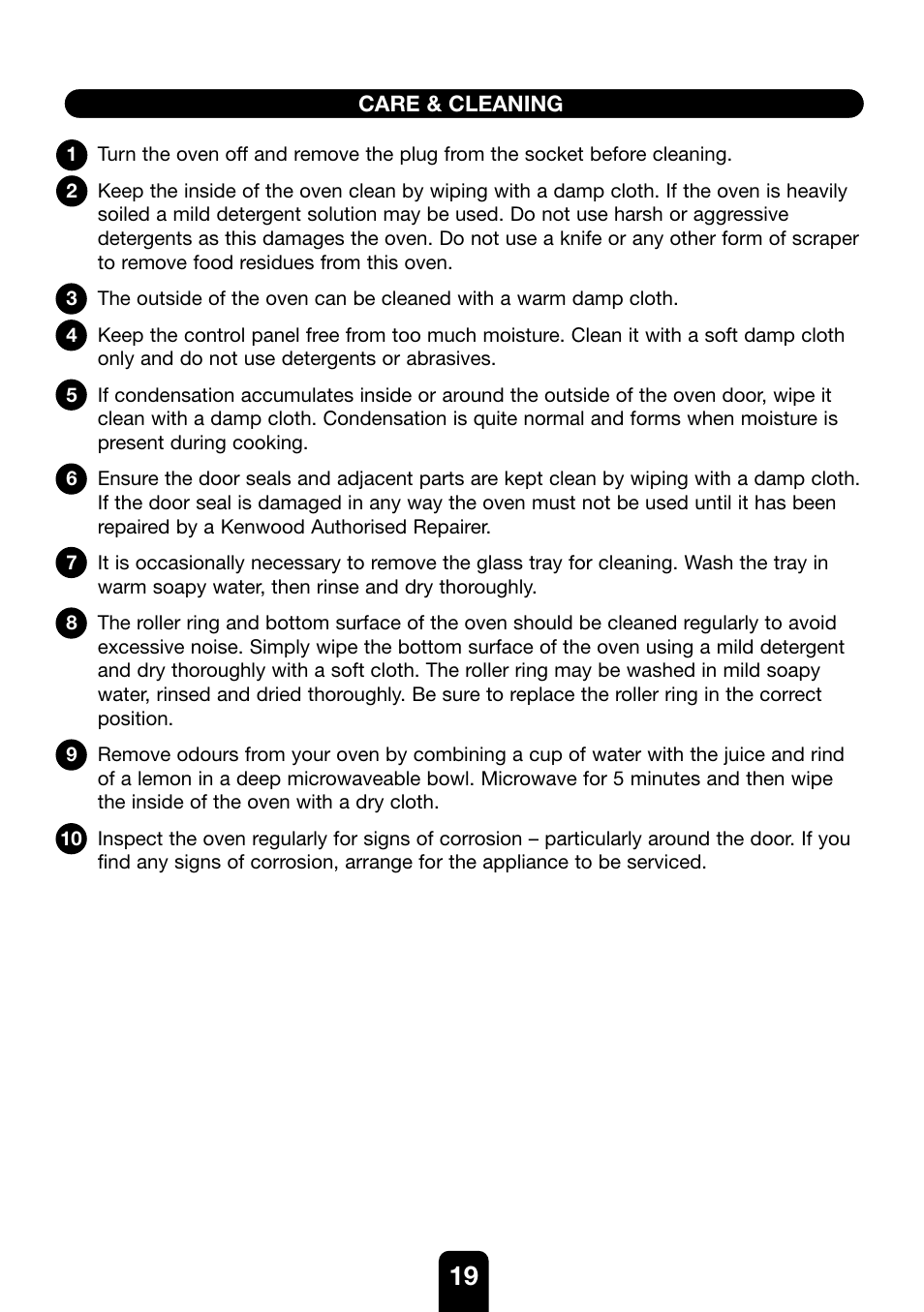 Kenwood MW761E User Manual | Page 19 / 107