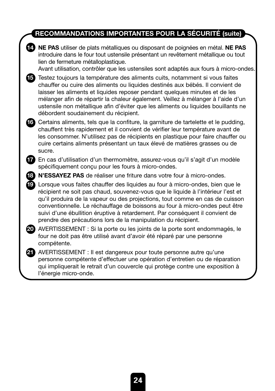 Kenwood MW761E User Manual | Page 24 / 107