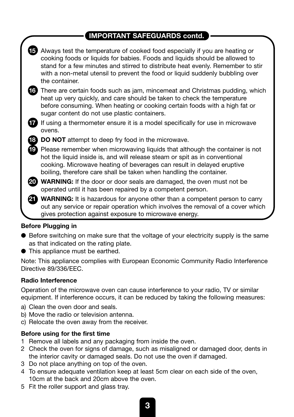 Kenwood MW761E User Manual | Page 3 / 107