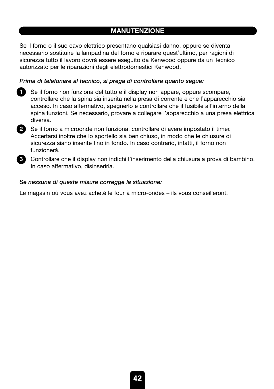 Kenwood MW761E User Manual | Page 42 / 107