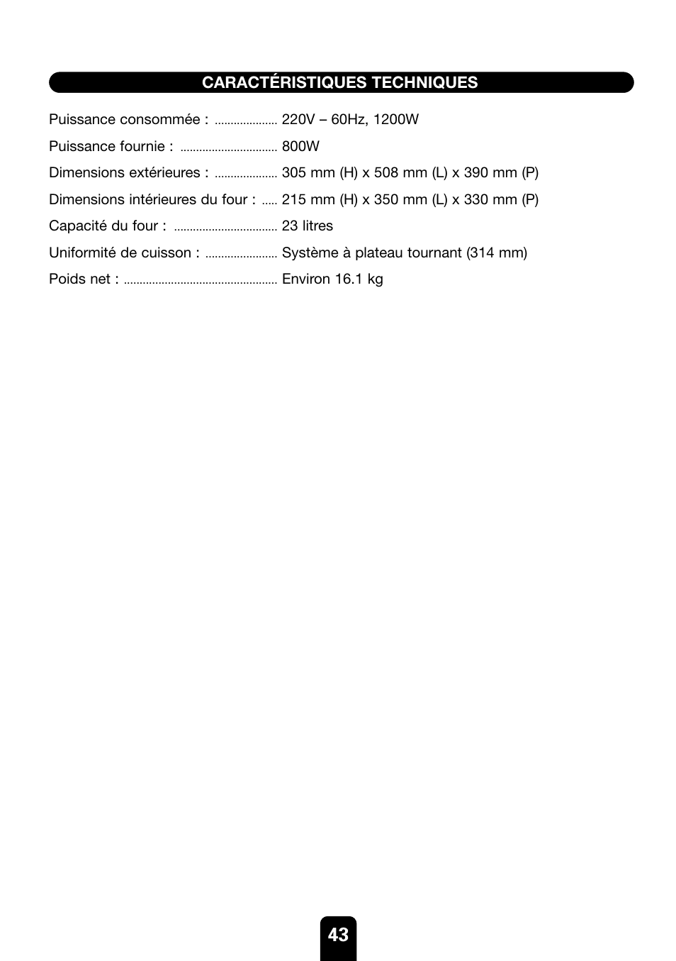 Kenwood MW761E User Manual | Page 43 / 107