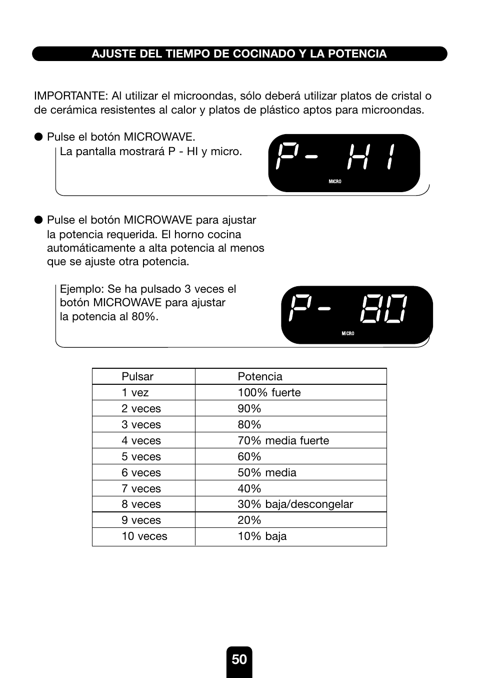 Kenwood MW761E User Manual | Page 50 / 107