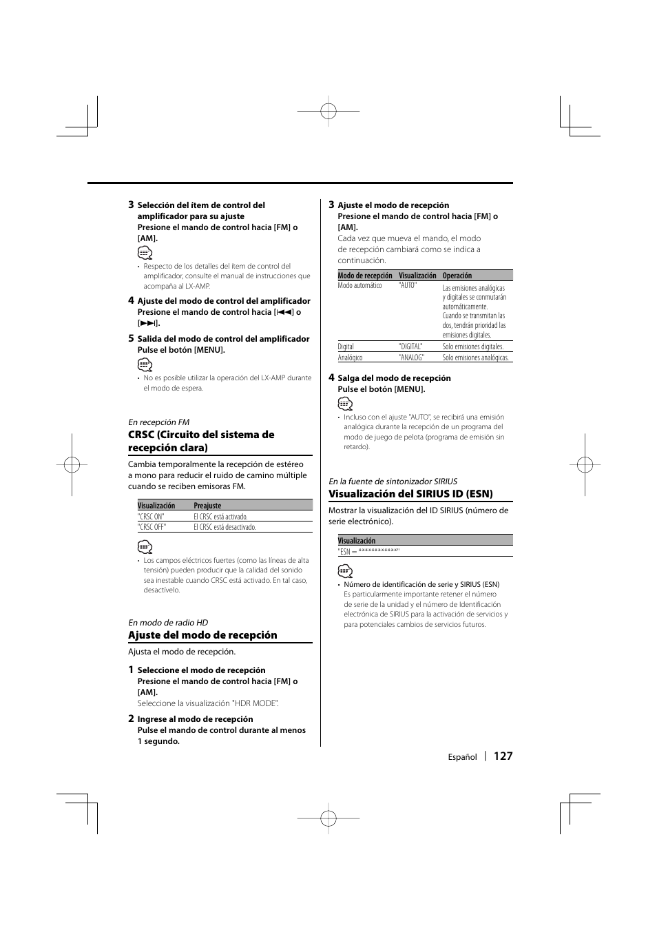 Kenwood eXcelon KDC-X590 User Manual | Page 127 / 144