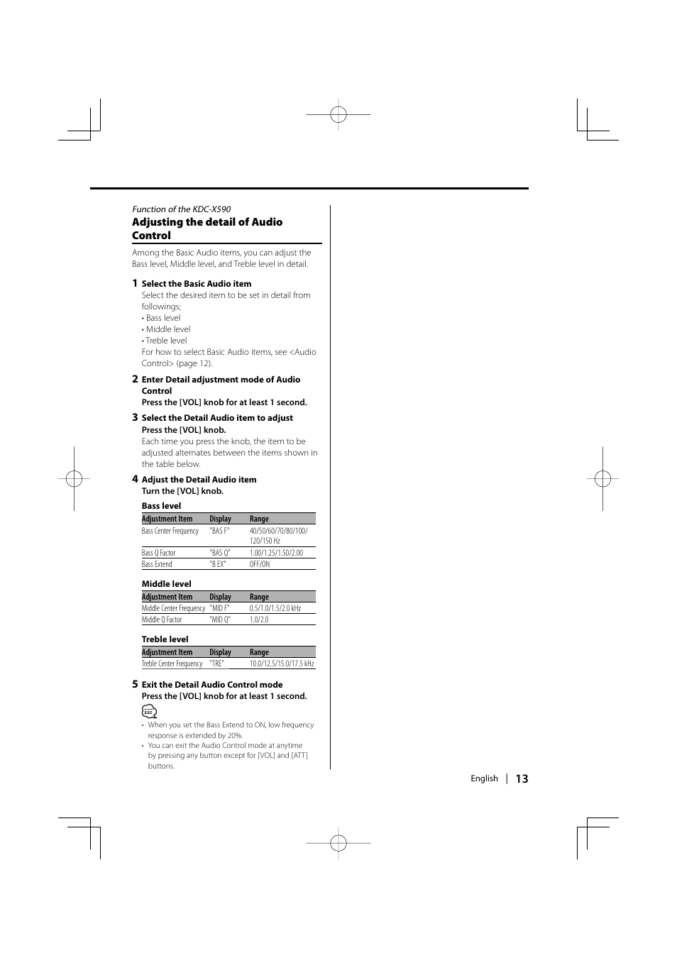 Kenwood eXcelon KDC-X590 User Manual | Page 13 / 144