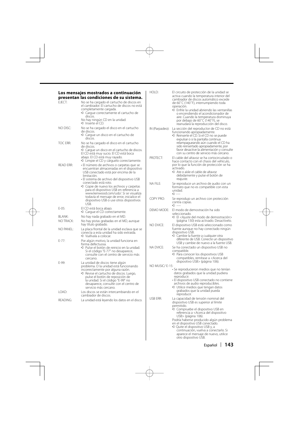 Kenwood eXcelon KDC-X590 User Manual | Page 143 / 144