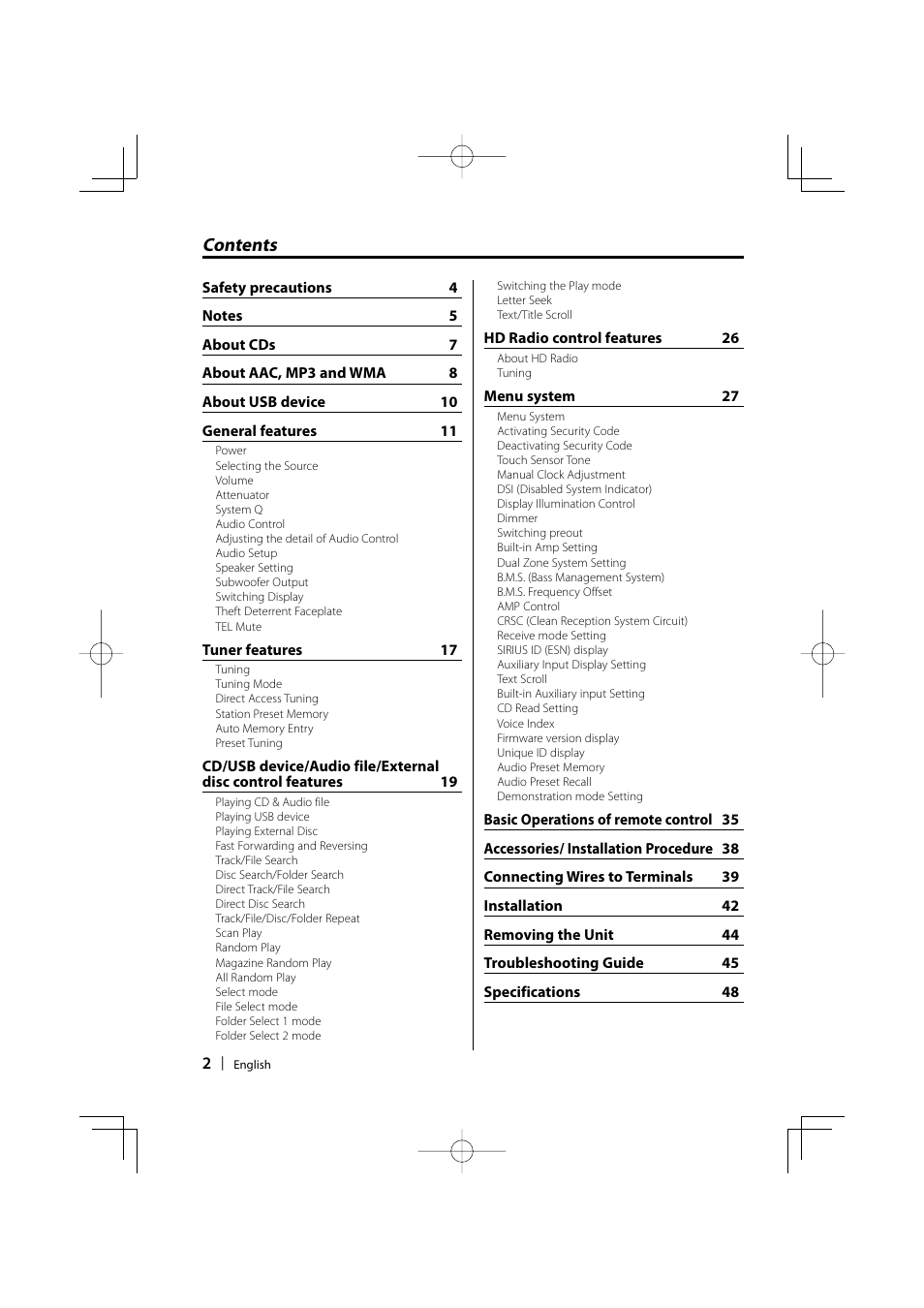 Kenwood eXcelon KDC-X590 User Manual | Page 2 / 144