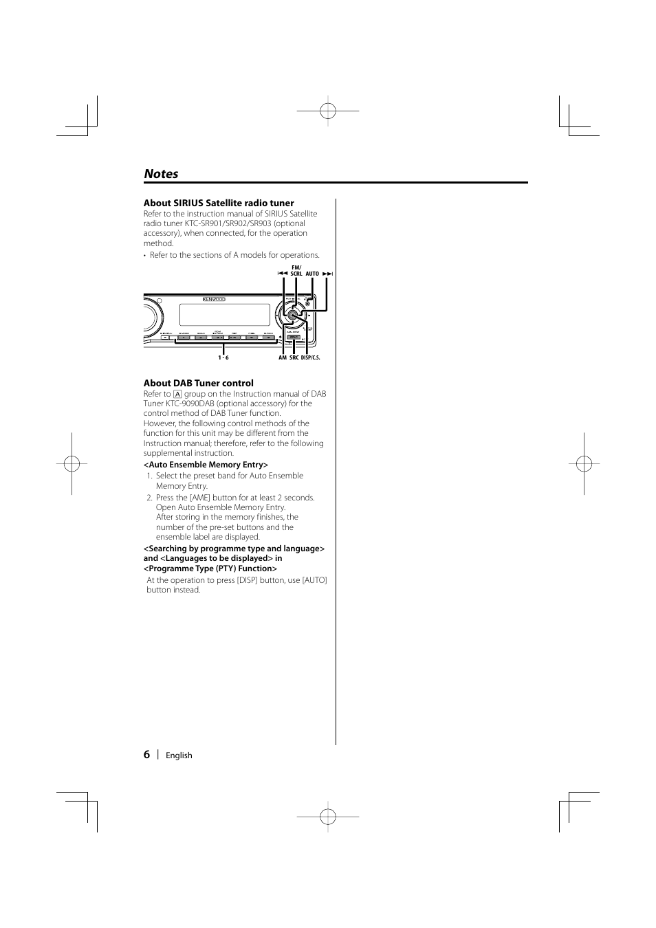 Kenwood eXcelon KDC-X590 User Manual | Page 6 / 144