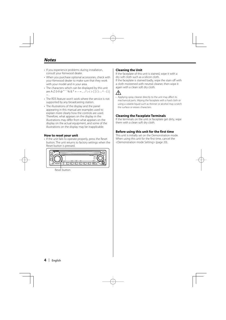 Kenwood KDC-237 User Manual | Page 4 / 28
