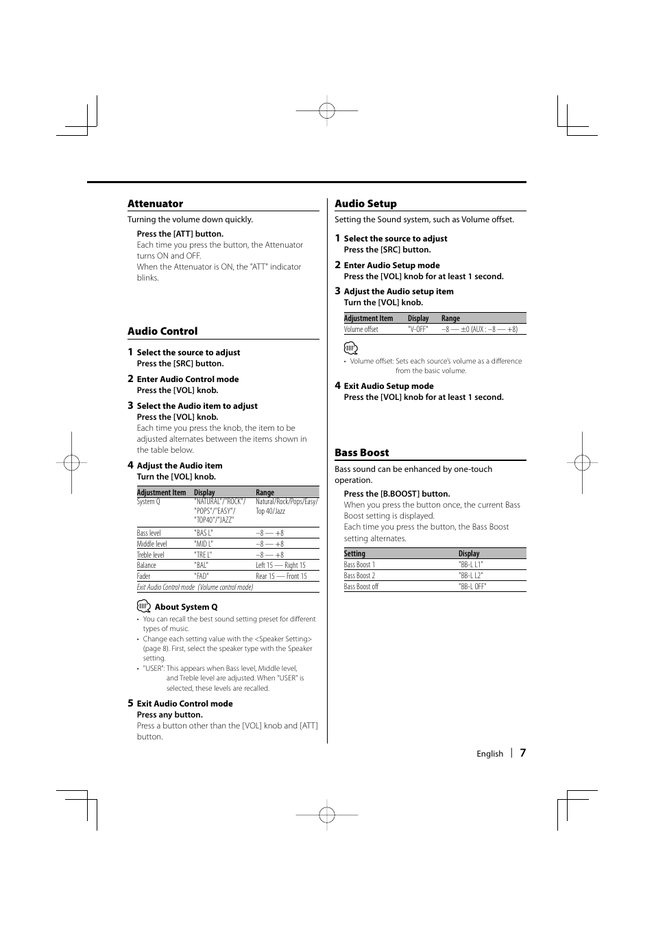 Kenwood KDC-237 User Manual | Page 7 / 28