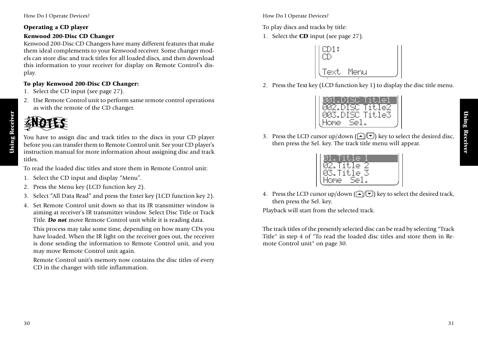 Operating a cd player | Kenwood KRF-V7773D User Manual | Page 21 / 40