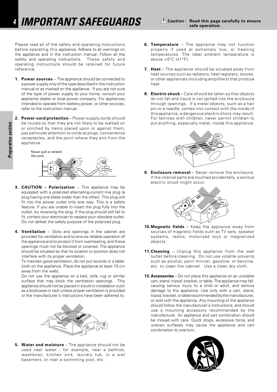 Important safeguards | Kenwood HM-381MD User Manual | Page 4 / 76