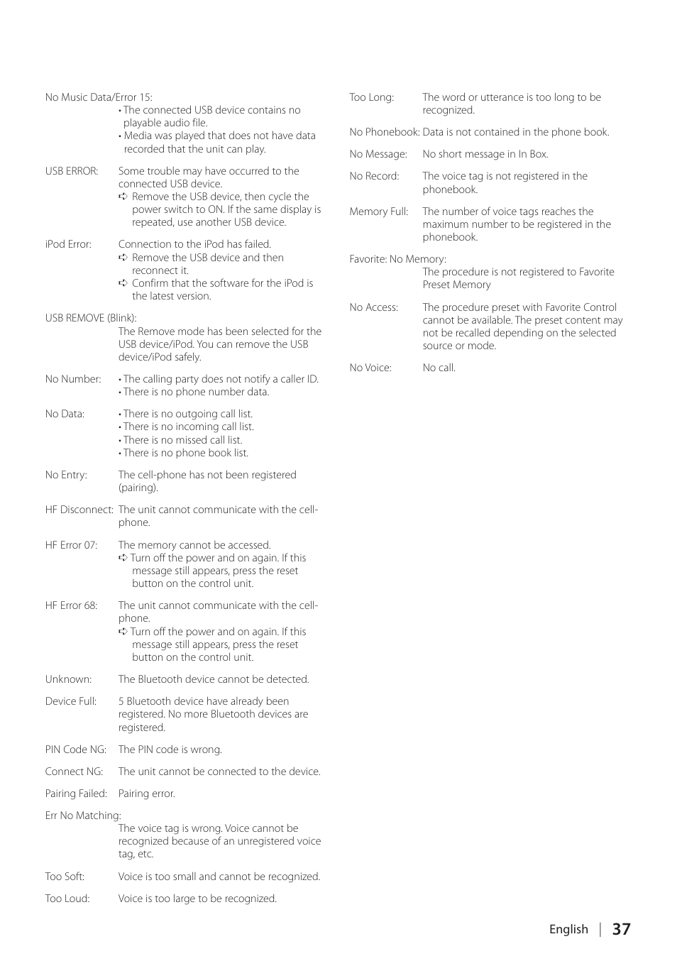 Kenwood KDC-5047U User Manual | Page 37 / 41