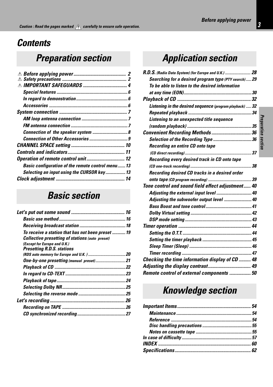 Kenwood NV 600 User Manual | Page 3 / 64