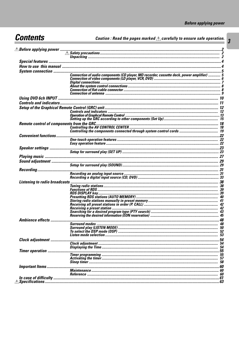 Kenwood C-V751 User Manual | Page 3 / 64