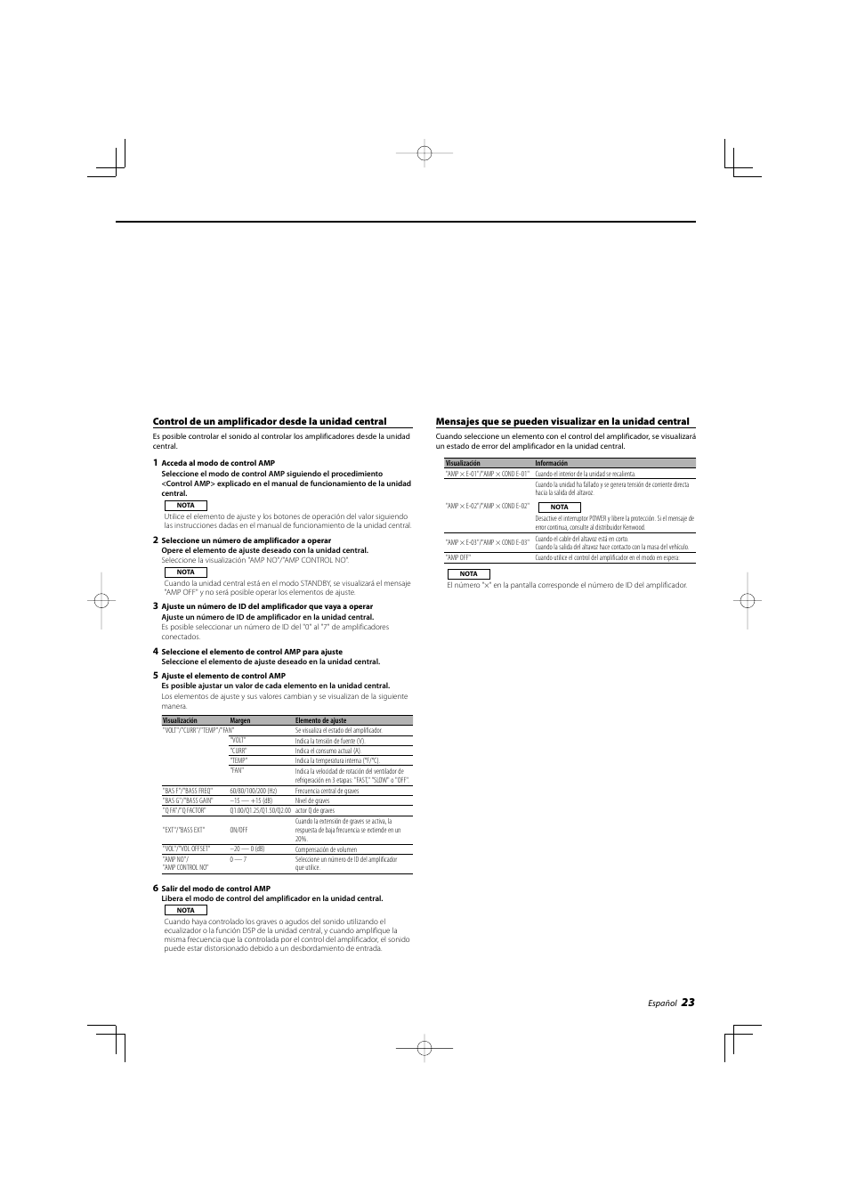 Kenwood KAC-X812D User Manual | Page 23 / 28