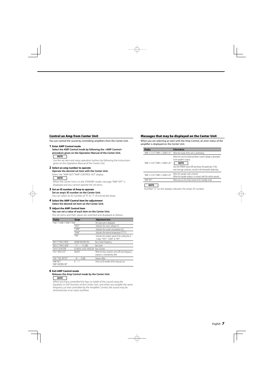 Kenwood KAC-X812D User Manual | Page 7 / 28