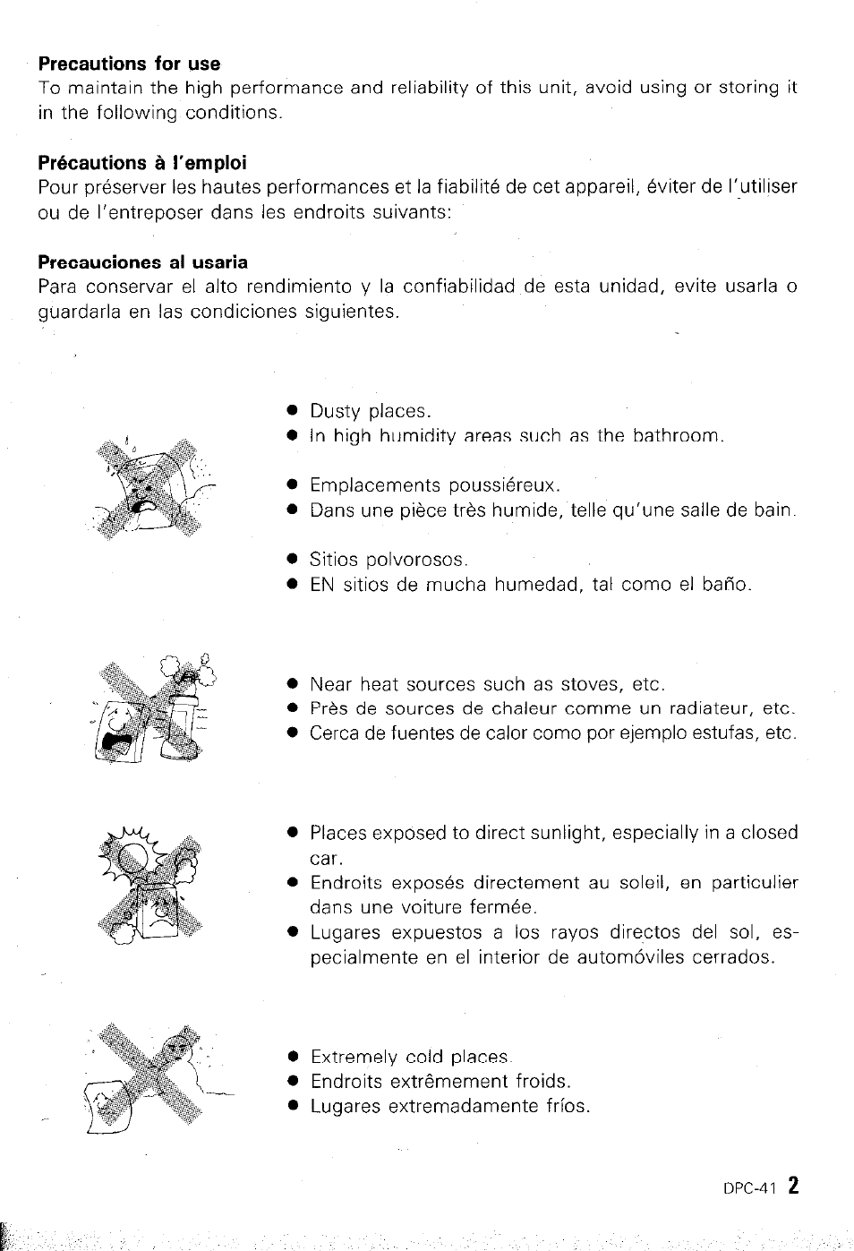 Kenwood DPC-41 User Manual | Page 2 / 15