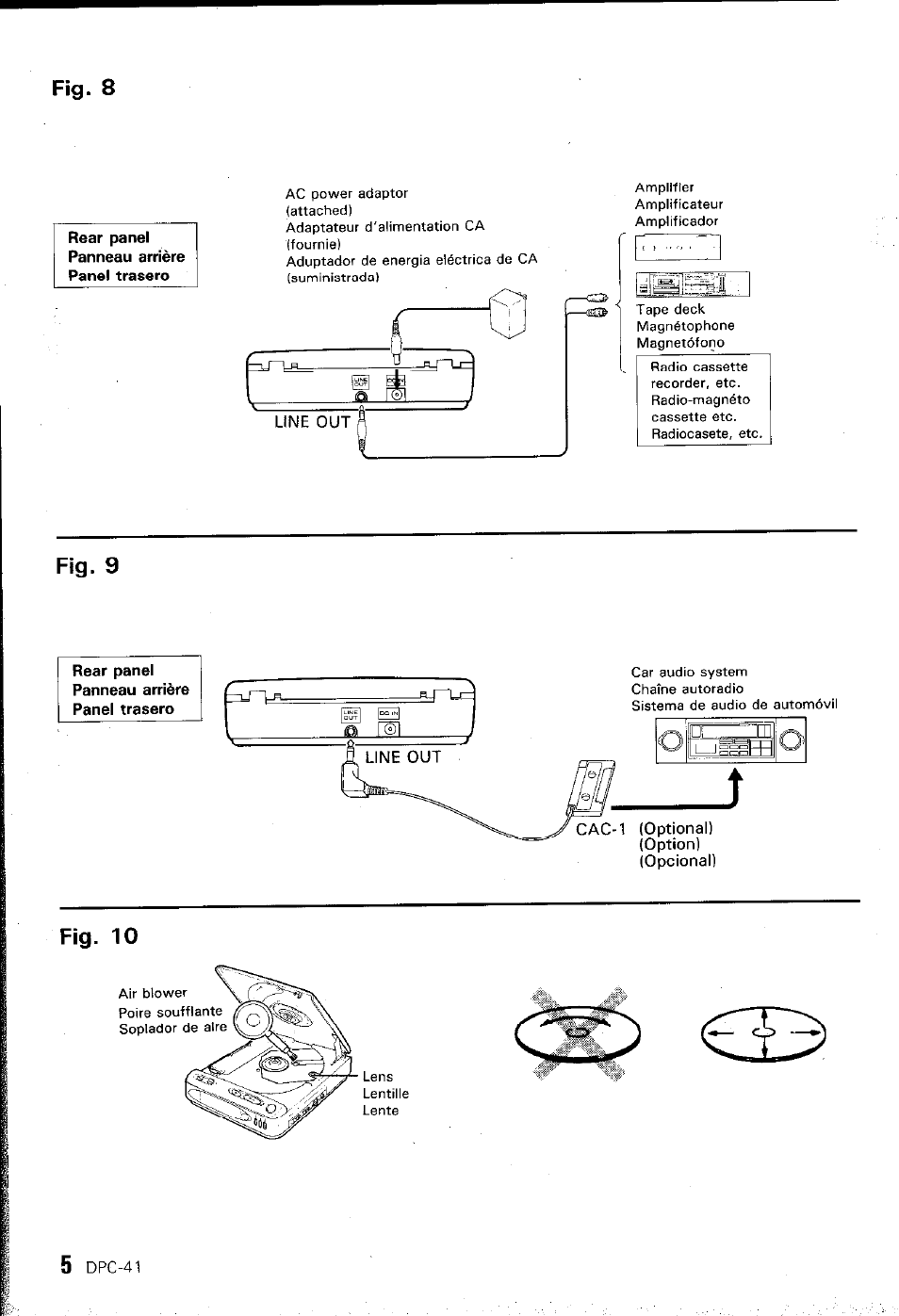 Fig. 9, Fig. 10, Fig. 8 | Kenwood DPC-41 User Manual | Page 5 / 15