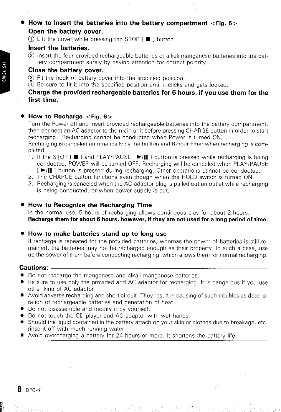 Kenwood DPC-41 User Manual | Page 8 / 15