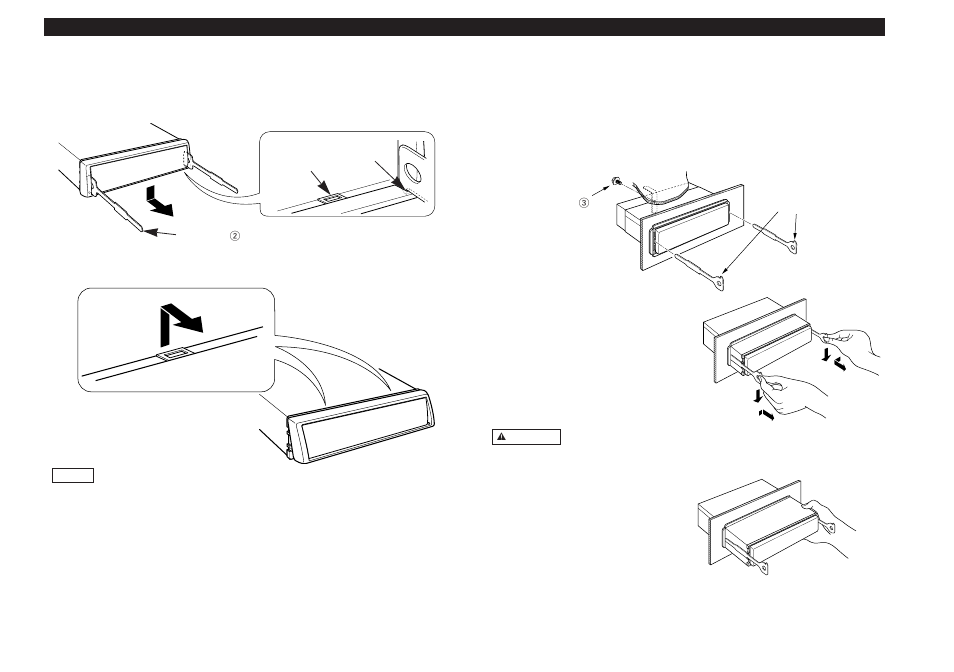 Removing the hard rubber frame, Removing the unit | Kenwood KRC-559R User Manual | Page 41 / 46