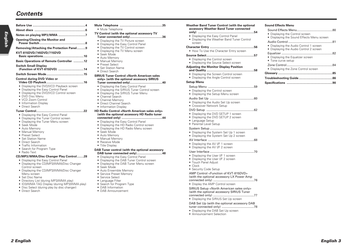 Kenwood KVT-815DVD User Manual | Page 2 / 46