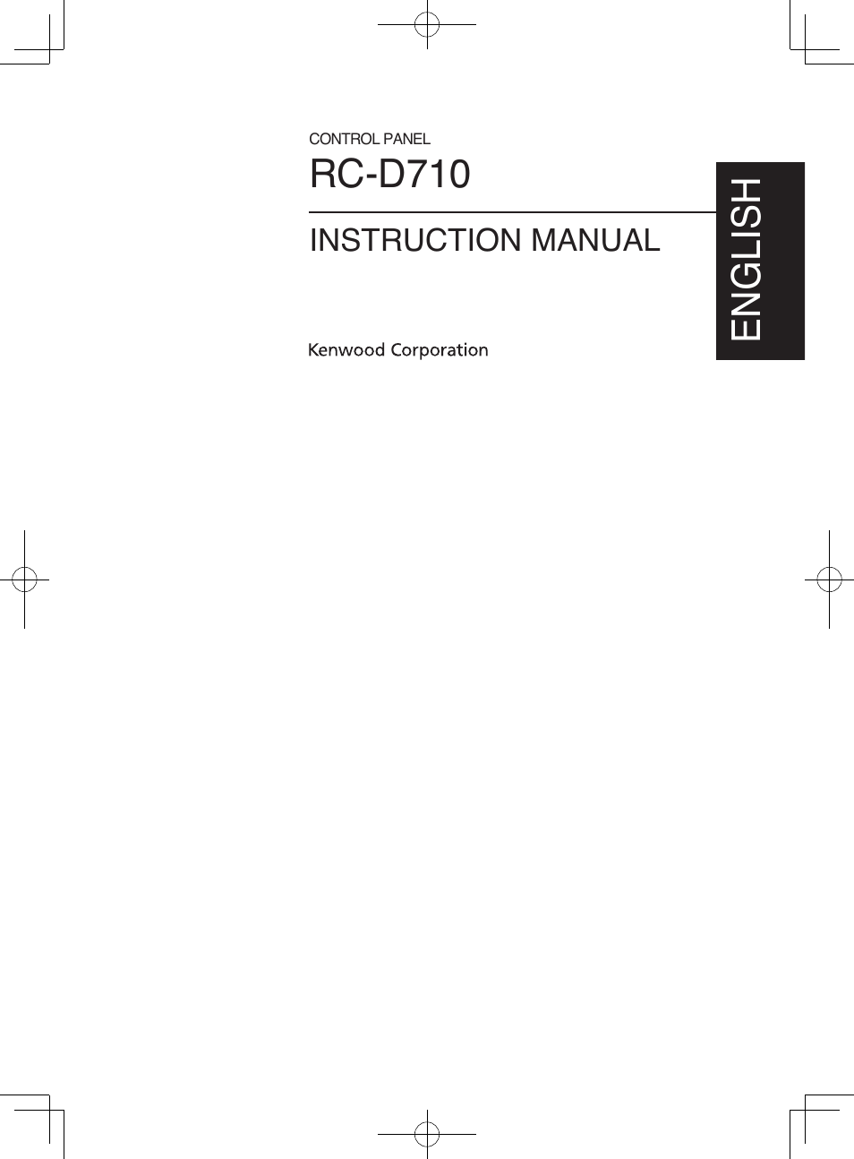 Rc-d710, English | Kenwood RC-D10 User Manual | Page 2 / 41