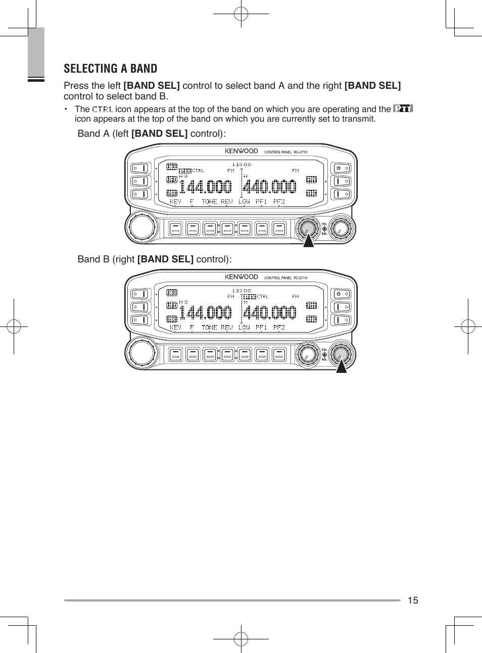 Selecting a band | Kenwood RC-D10 User Manual | Page 21 / 41