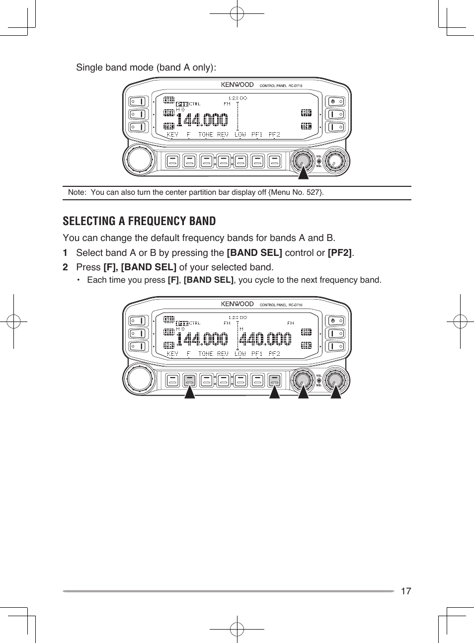 Selecting a frequency band | Kenwood RC-D10 User Manual | Page 23 / 41