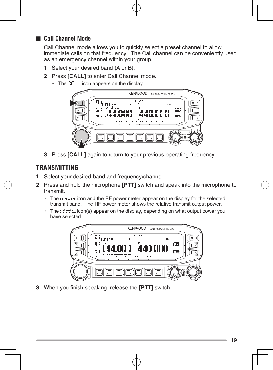 Transmitting | Kenwood RC-D10 User Manual | Page 25 / 41