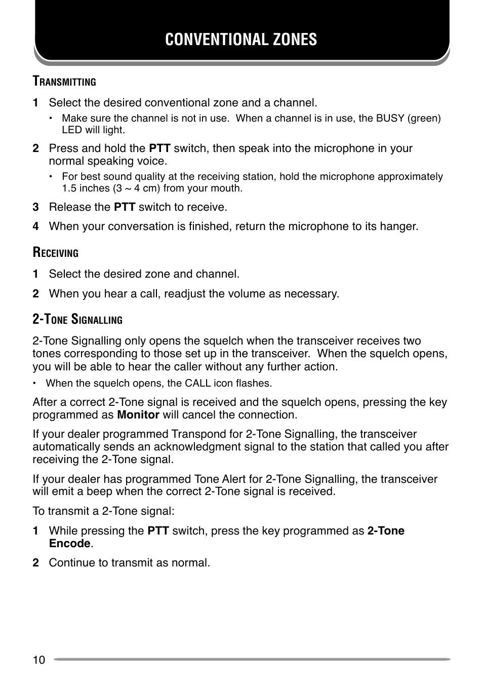 Conventional zones | Kenwood TK-8150 User Manual | Page 14 / 23