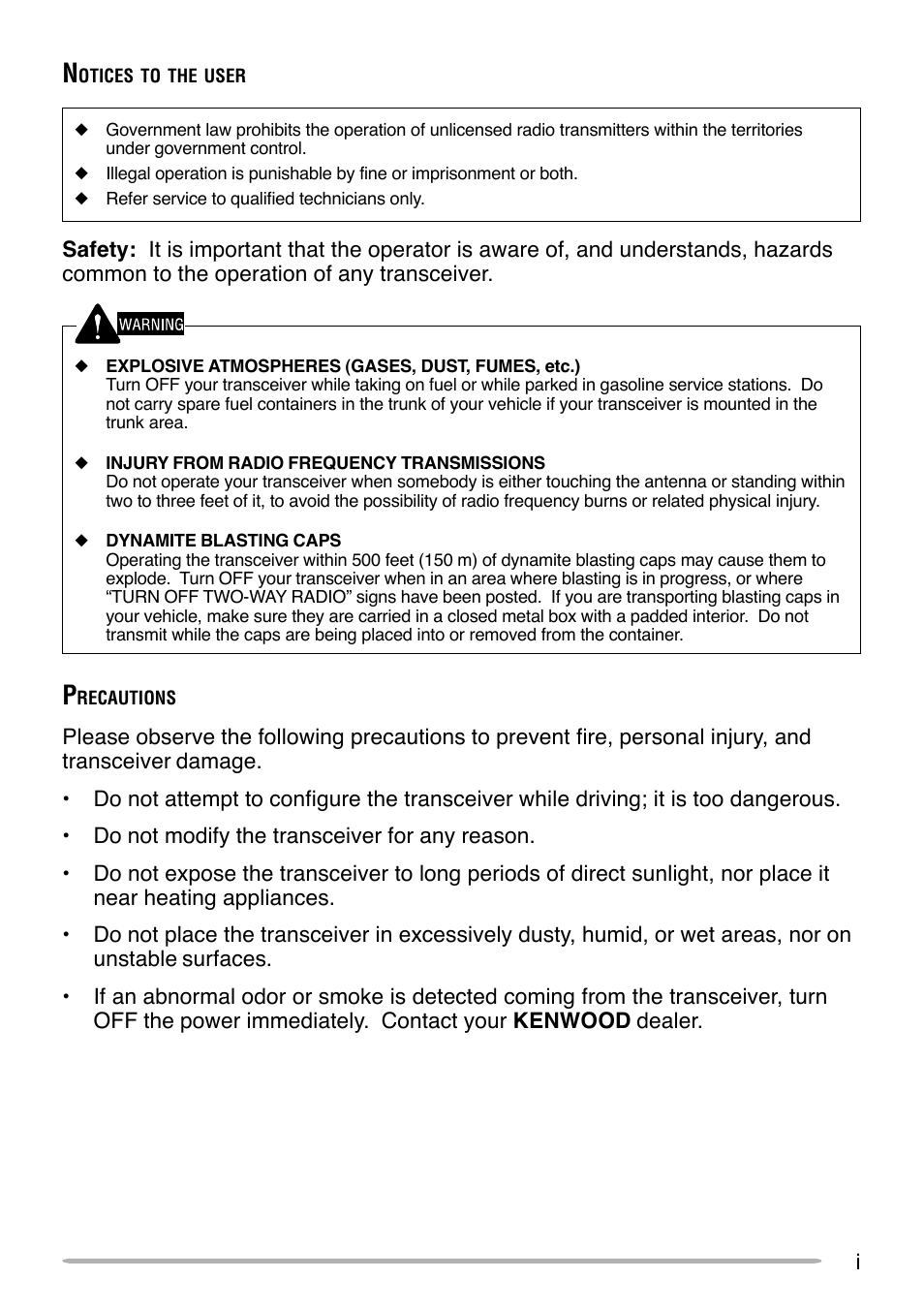 Kenwood TK-8150 User Manual | Page 3 / 23