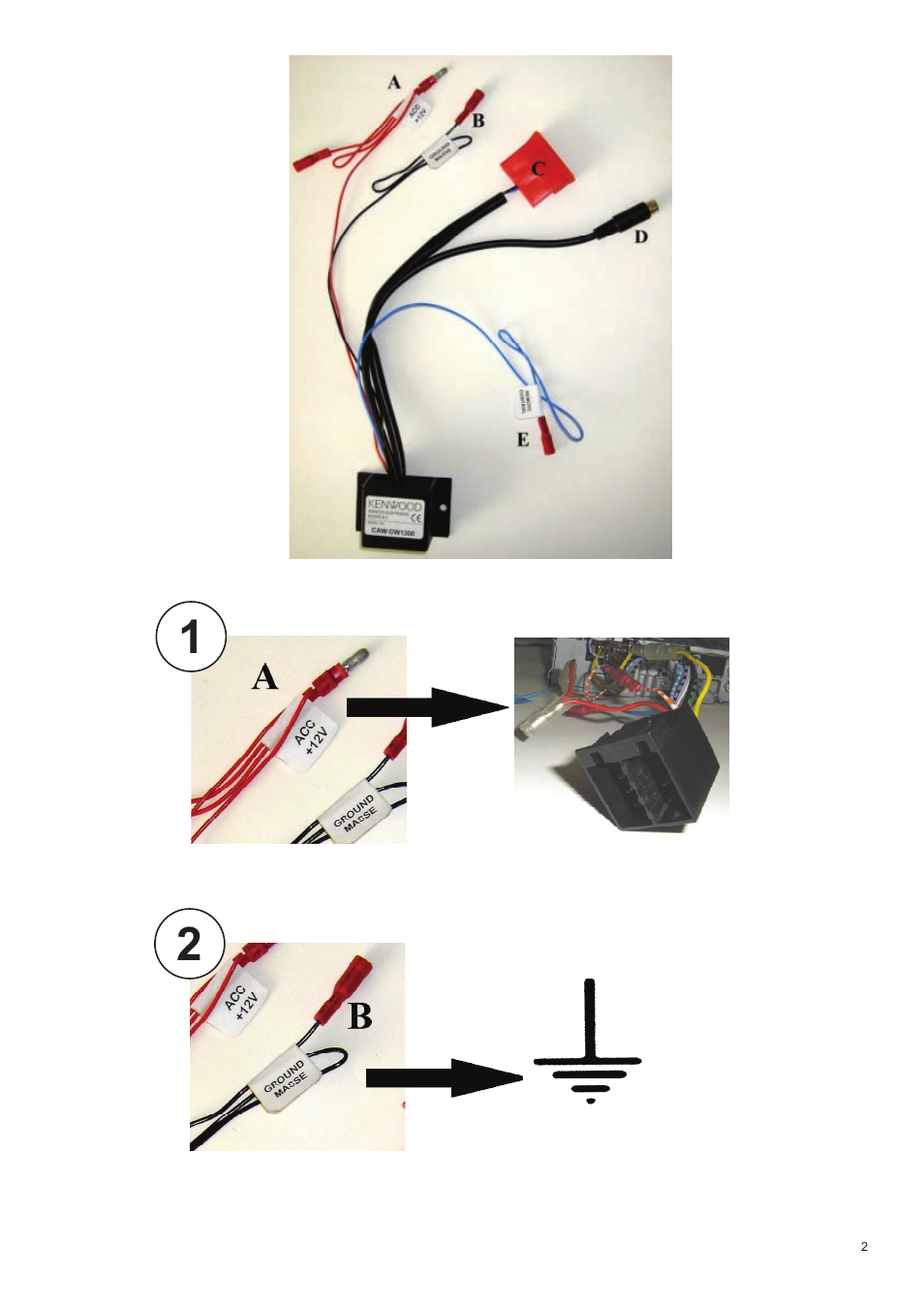 Kenwood Steering Wheel Remote Control CAW-DW1300 User Manual | Page 2 / 3