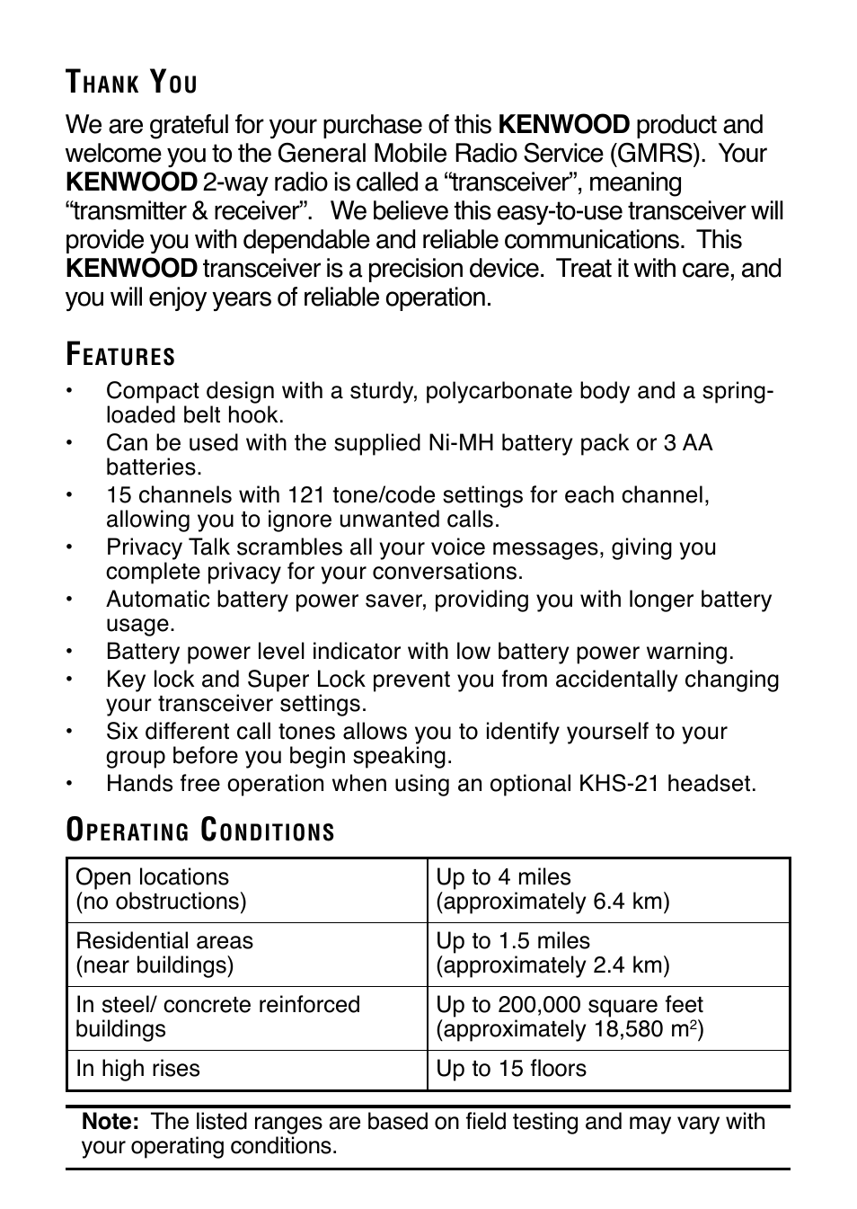Kenwood TK-3131 User Manual | Page 2 / 50