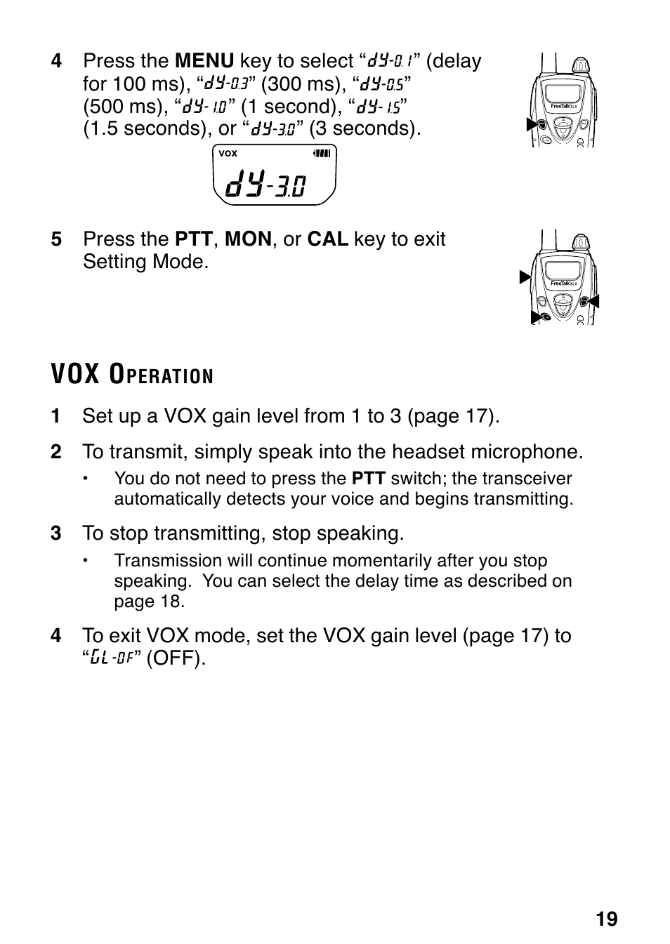 Vox o | Kenwood TK-3131 User Manual | Page 25 / 50