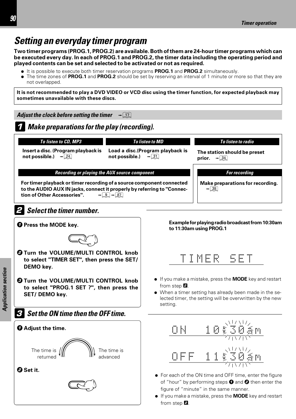 Setting an everyday timer program | Kenwood HM-DV6MD User Manual | Page 90 / 104