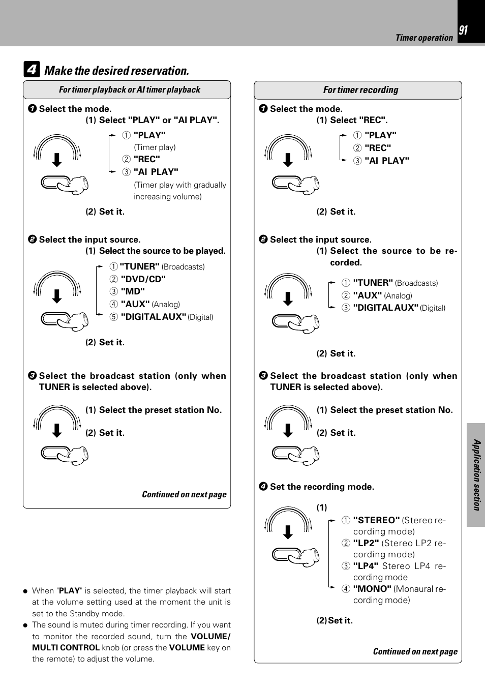 Make the desired reservation | Kenwood HM-DV6MD User Manual | Page 91 / 104