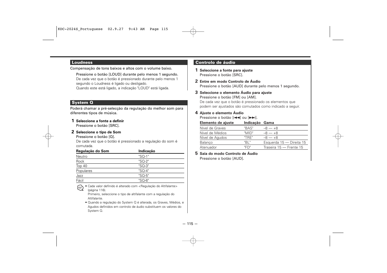 Kenwood KDC-2094 User Manual | Page 115 / 128