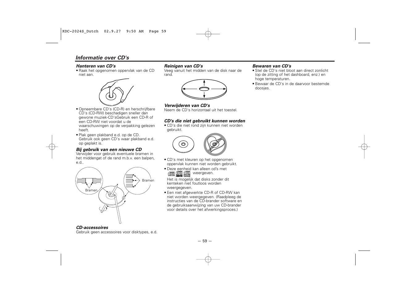 Informatie over cd's | Kenwood KDC-2094 User Manual | Page 59 / 128