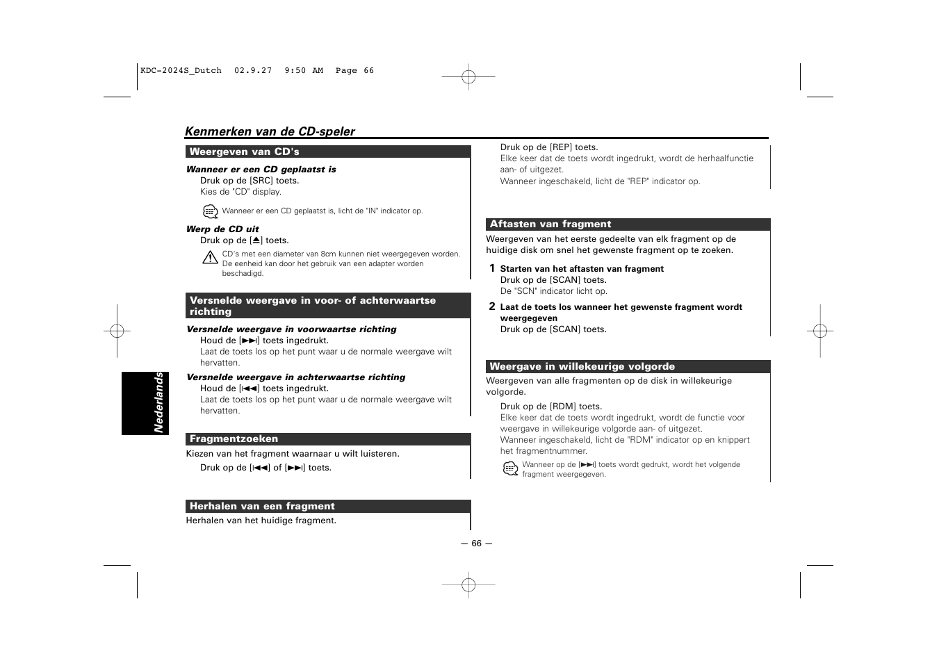 Kenwood KDC-2094 User Manual | Page 66 / 128