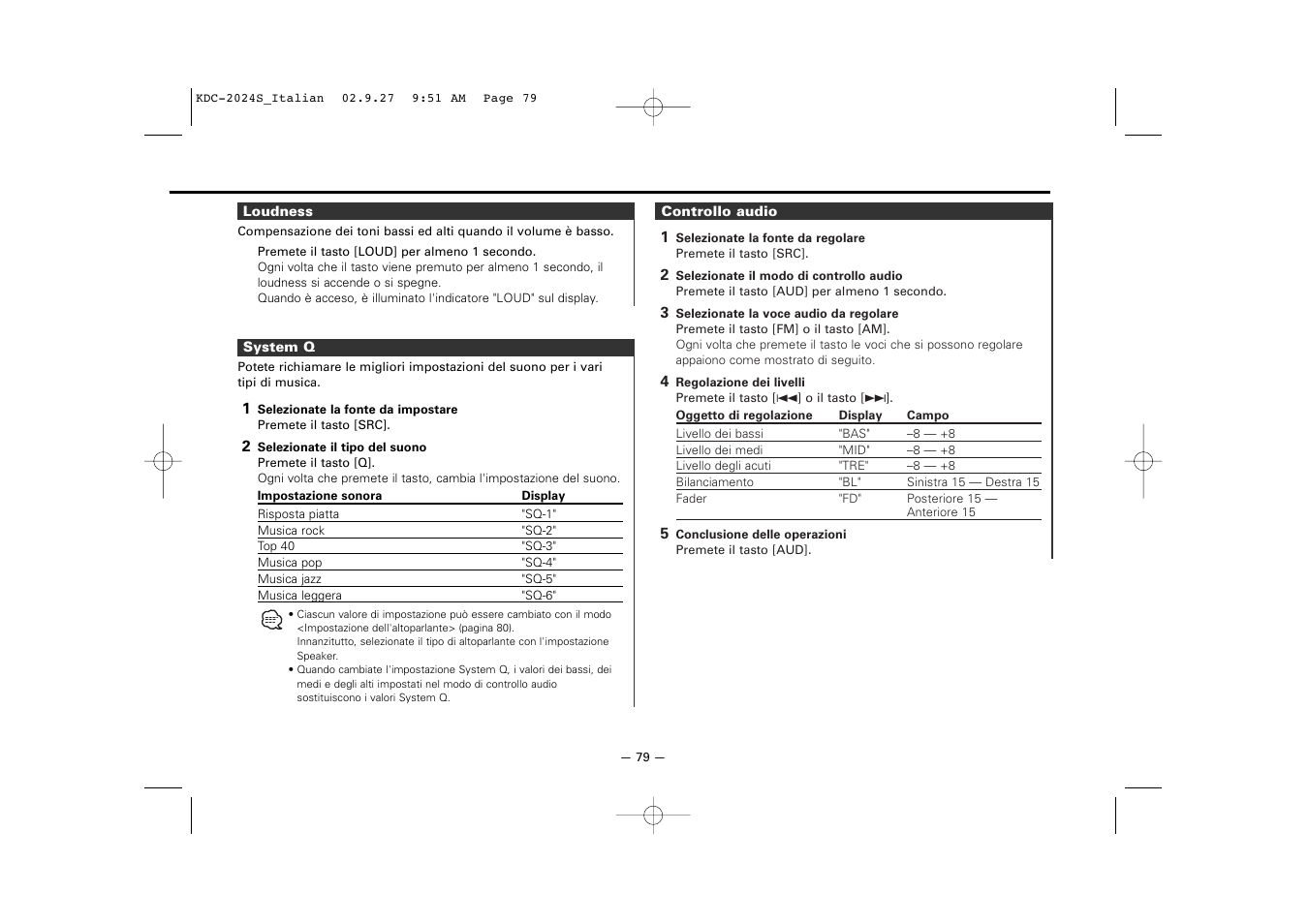 Kenwood KDC-2094 User Manual | Page 79 / 128