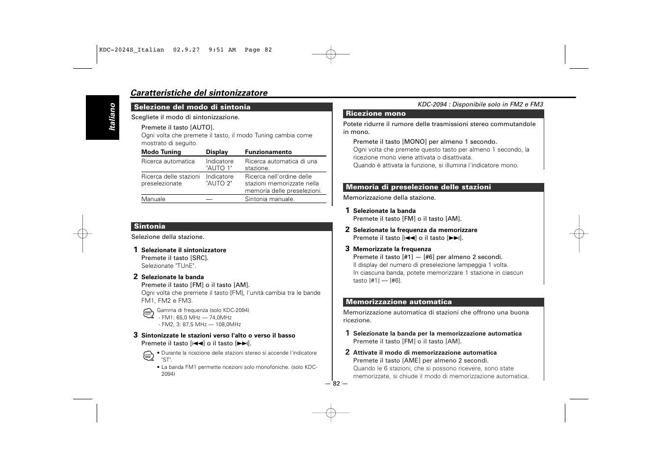 Kenwood KDC-2094 User Manual | Page 82 / 128