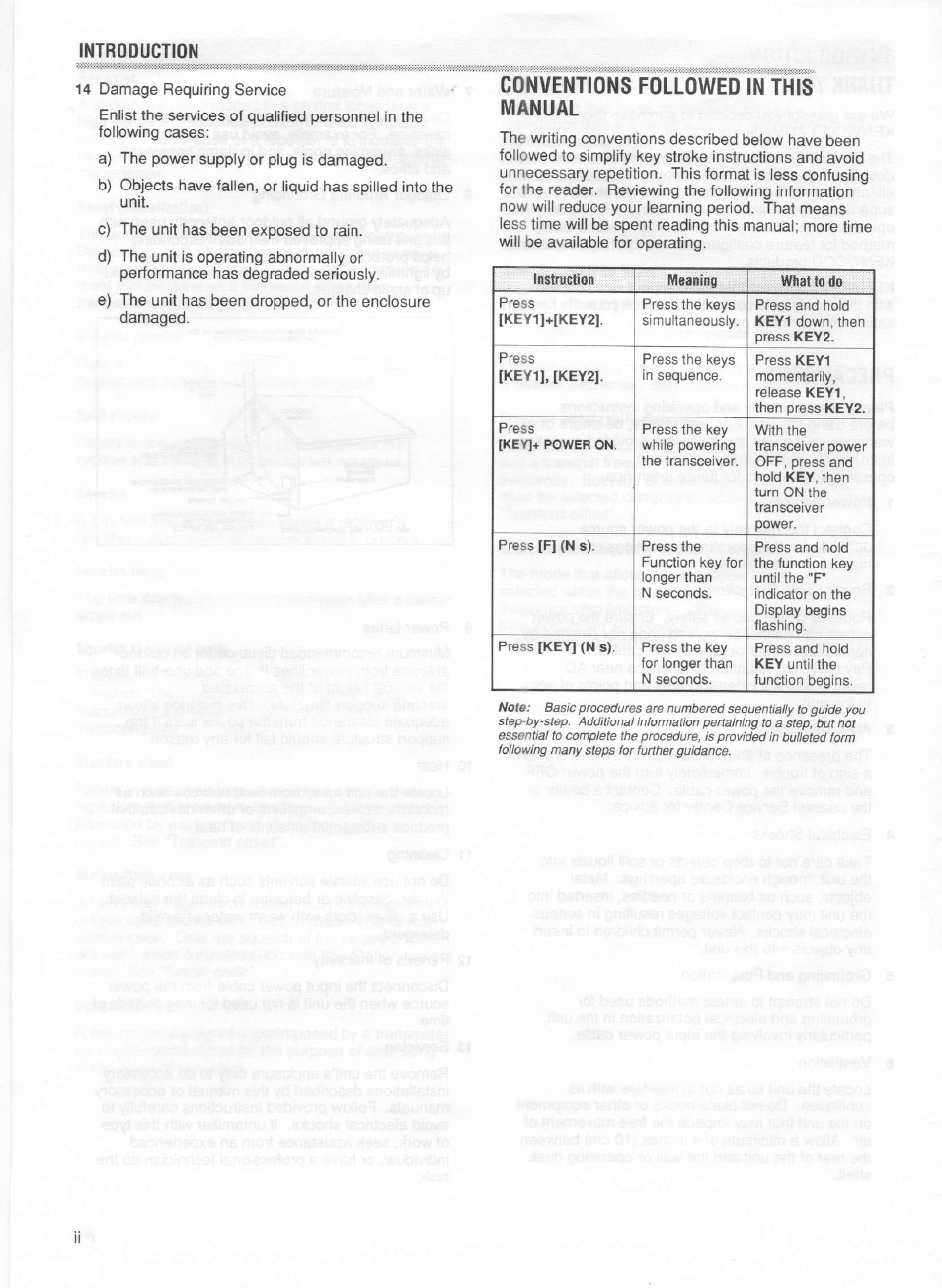 Conventions followed in this manual | Kenwood TM-255E User Manual | Page 4 / 66